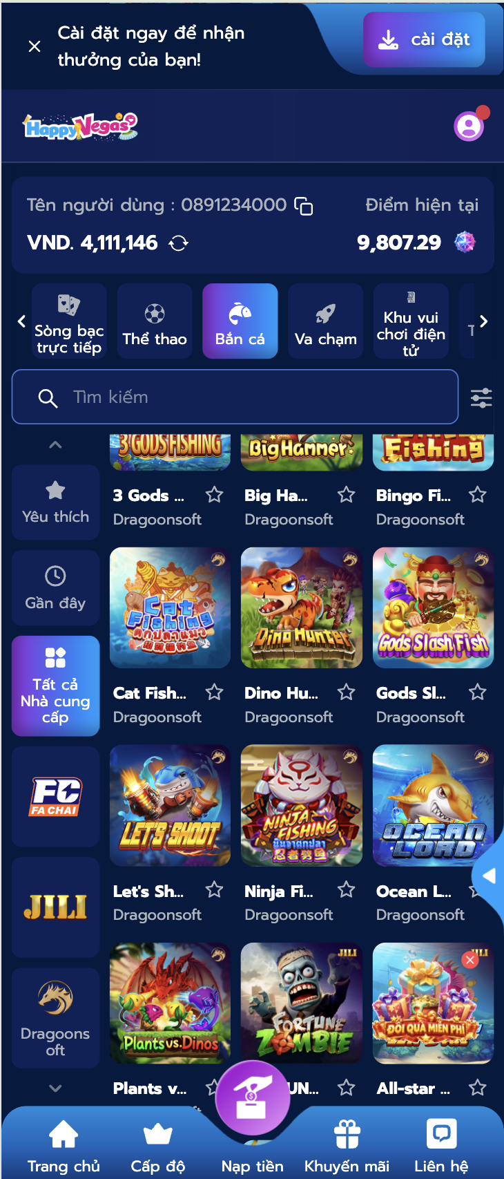 Ảnh chụp màn hình sự kiện HappyVegas